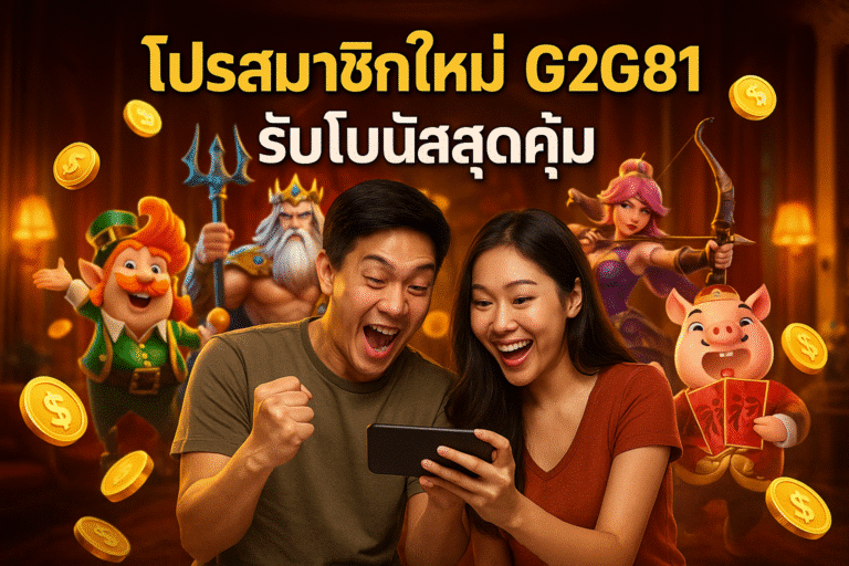 โปรสมาชิกใหม่ G2G81 รับโบนัสสุดคุ้ม